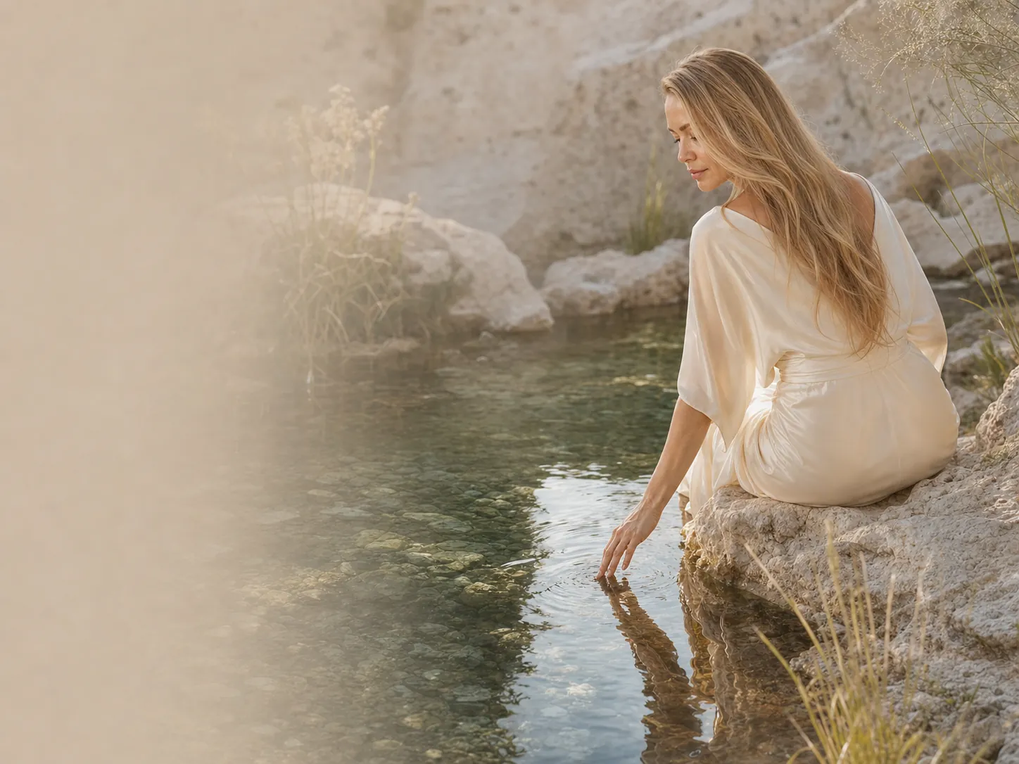 Olga by a natural spring